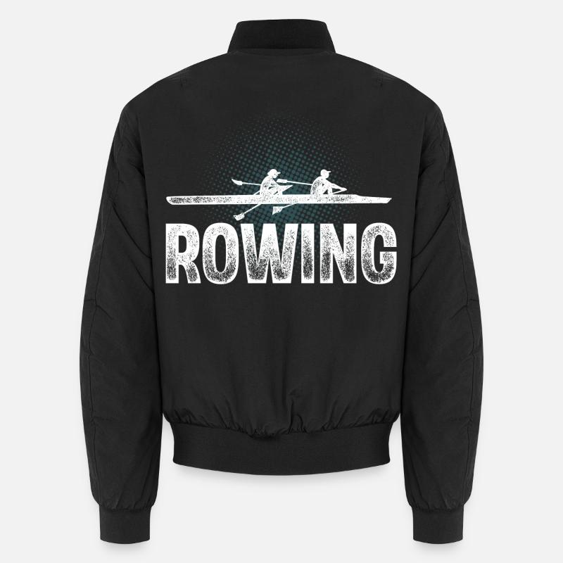 Rowing Rower Rowing Boat - Unisex Bomber Jacket - black