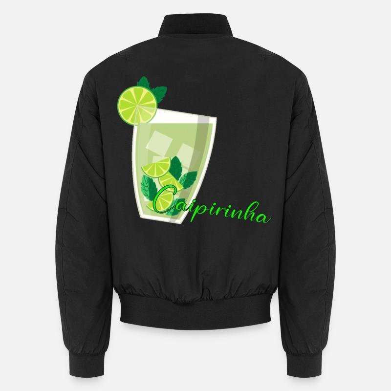 Caipirinha Glas mit Limetten Mint - Unisex Bomberjacke - Schwarz