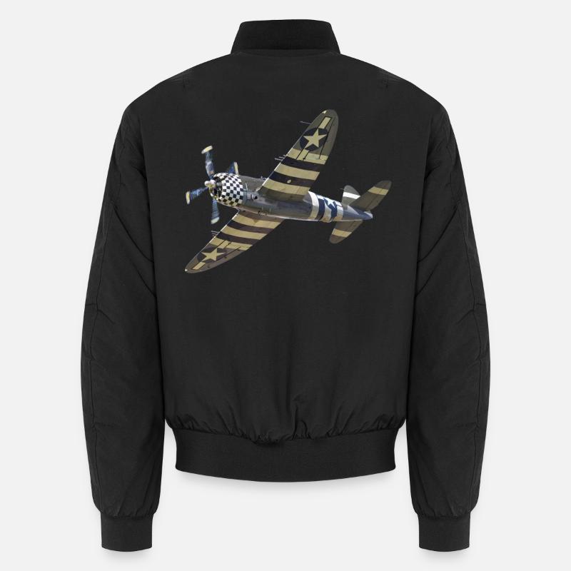 P-47 Thunderbolt - Unisex Bomber Jacket - black
