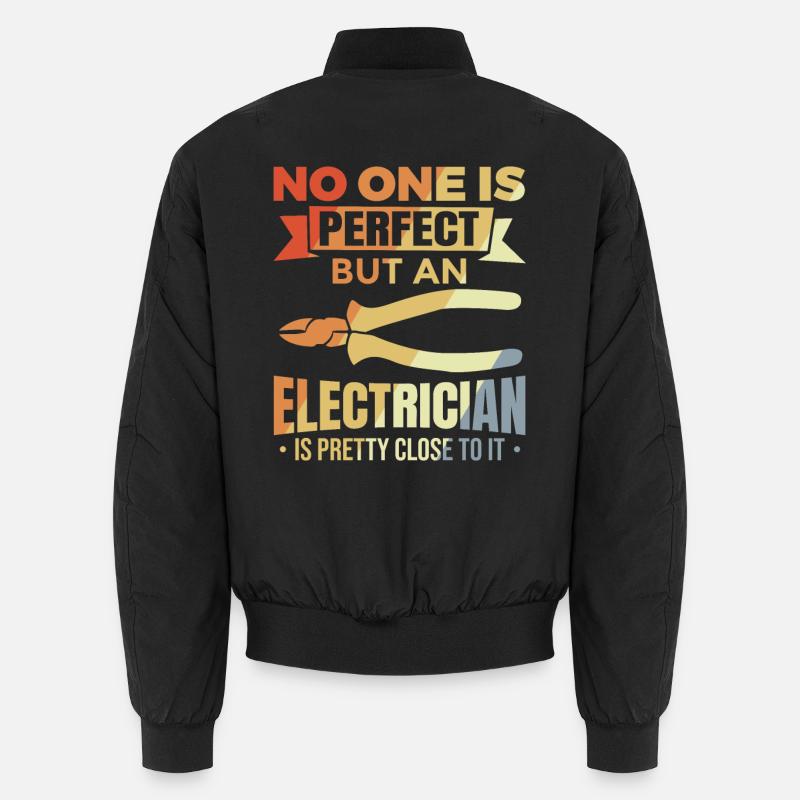 Electrician joke - Unisex Bomber Jacket - black