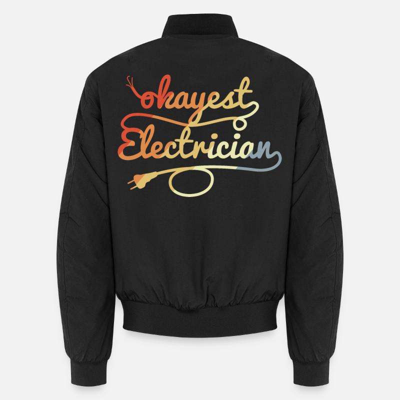 Elektrikerwitz - Unisex Bomberjacke - Schwarz