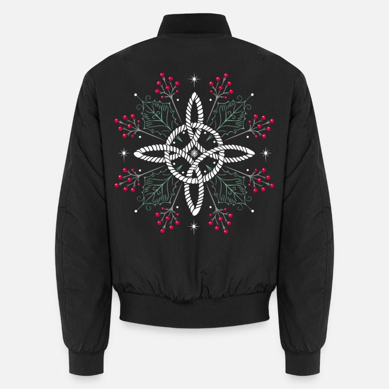 Hexenknoten Ilex Stechpalme - Unisex Bomberjacke - Schwarz