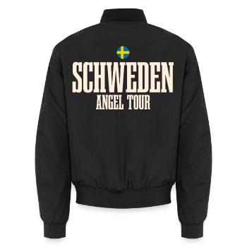 Schweden Angeltour Angeln Angler Fischen - Unisex Bomberjacke - Schwarz - Hinten - AI Model Male 185 light (185cm)