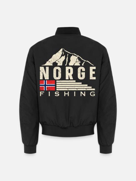 Norwegen Angeln Angler Fischen - Unisex Bomberjacke - Schwarz