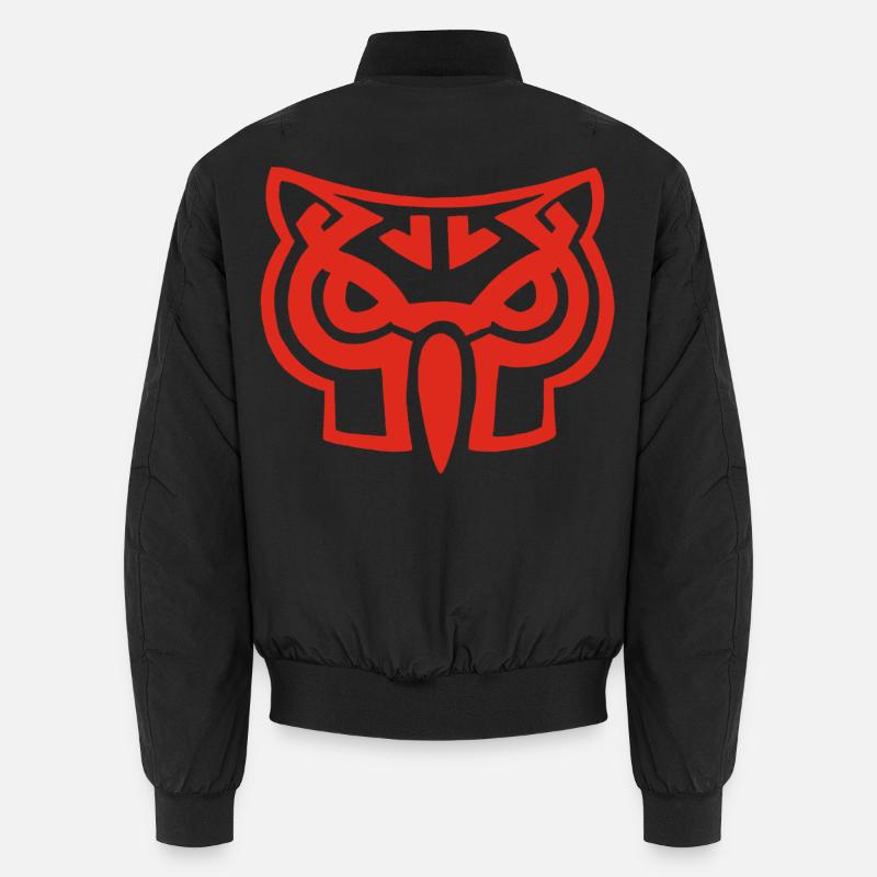 Roter Eulenkopf Unisex Bomberjacke