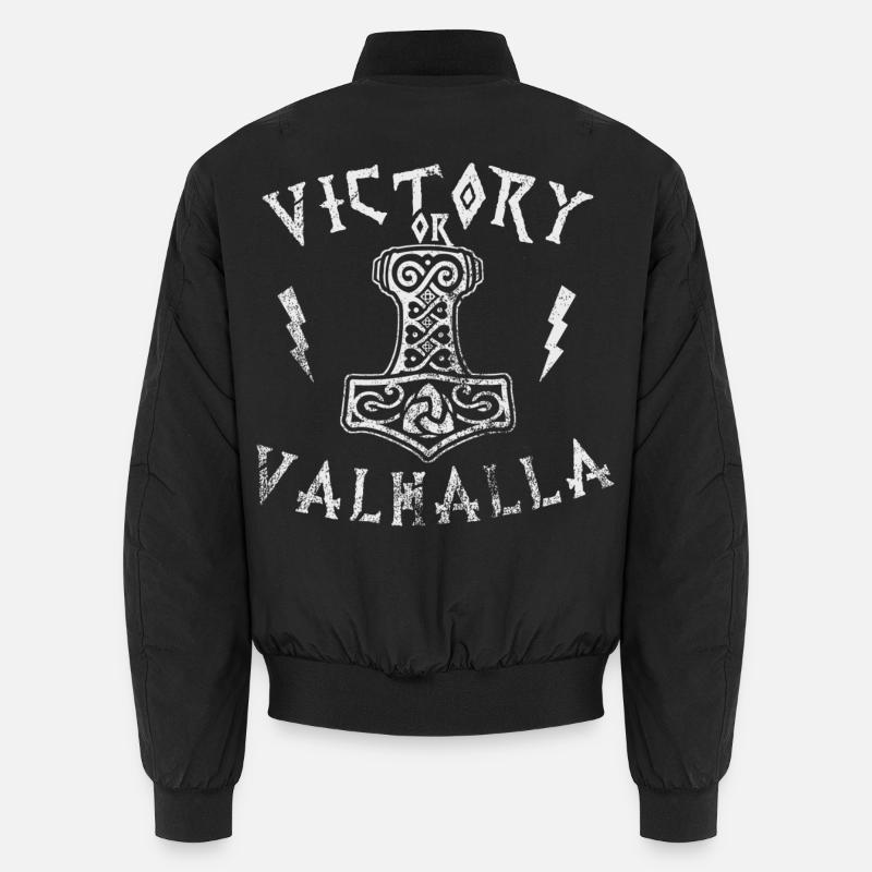Victory or Valhalla - Unisex Bomberjacke - Schwarz