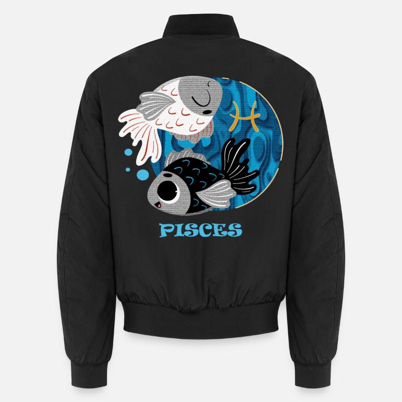 Zodiac sign Pisces Unisex Bomber Jacket
