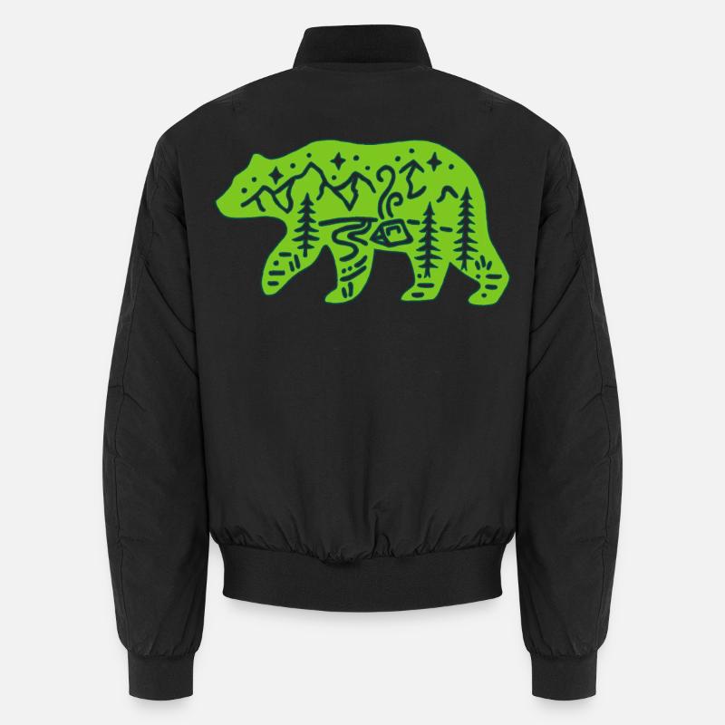 Ours vert totem de la nature Bomber unisexe