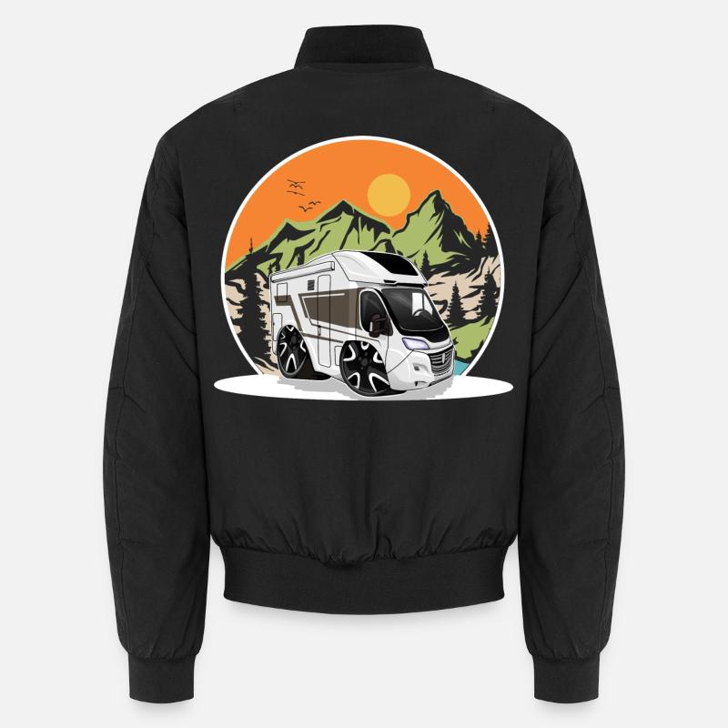 Camping Camper Campen - Unisex Bomber Jacket - black