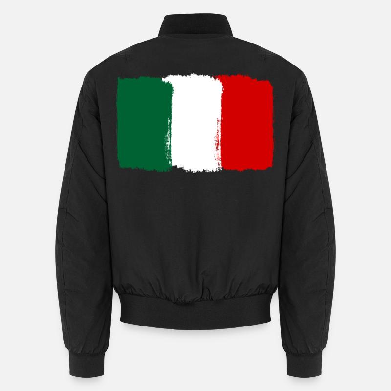Drapeau de l’Italie utilisé look Bomber unisexe