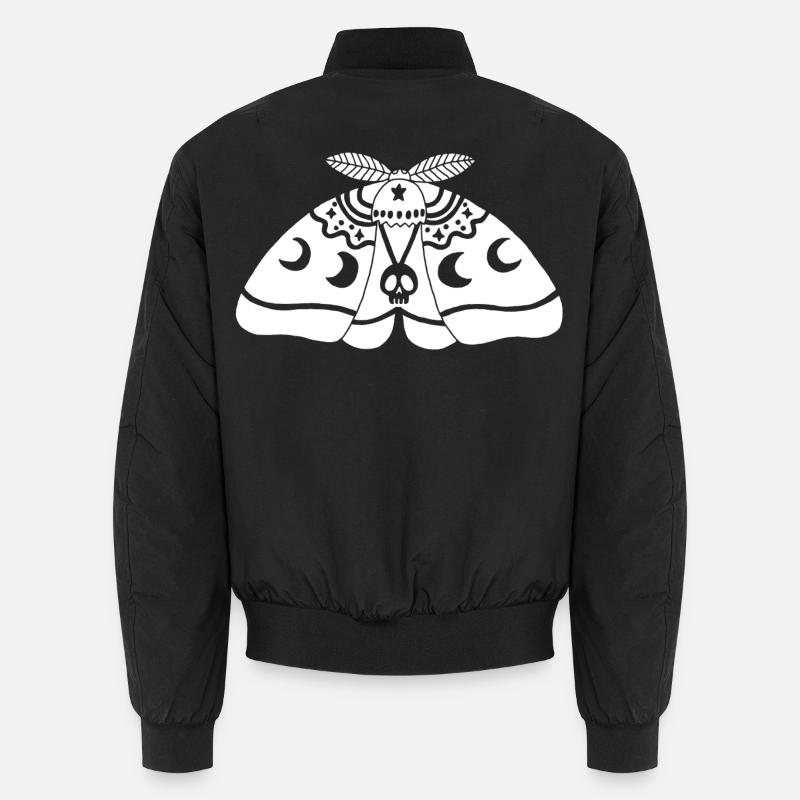 Weiße Motte - Unisex Bomberjacke - Schwarz