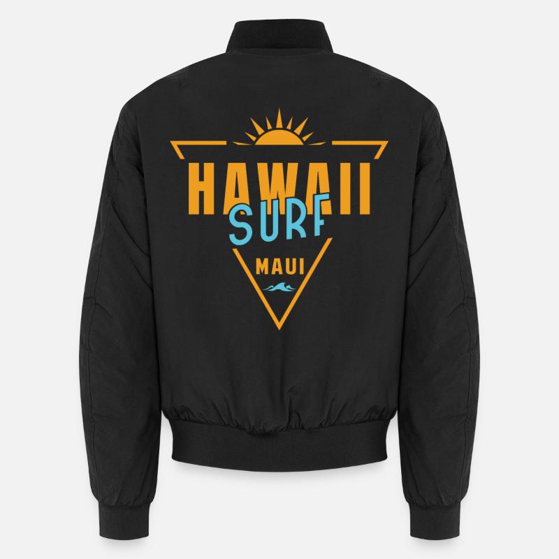 Hawaii Surf Maui Retro Triangle Unisex Bomber Jacket