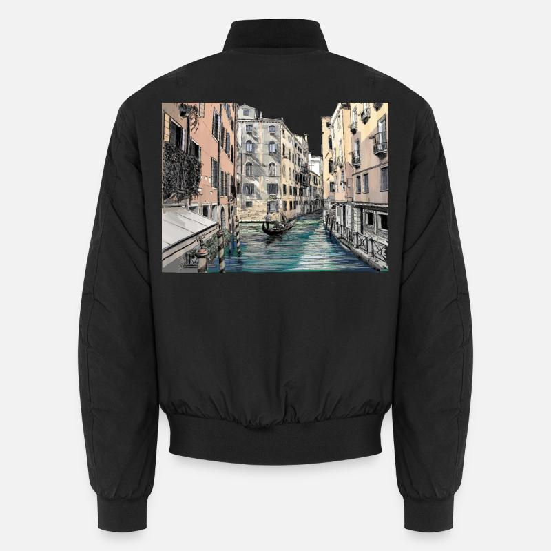 Venedig - Unisex Bomberjacke - Schwarz