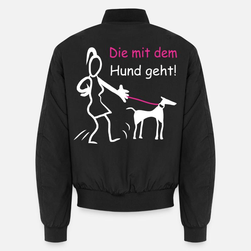 Die mit dem Hund geht ! Unisex Bomberjacke