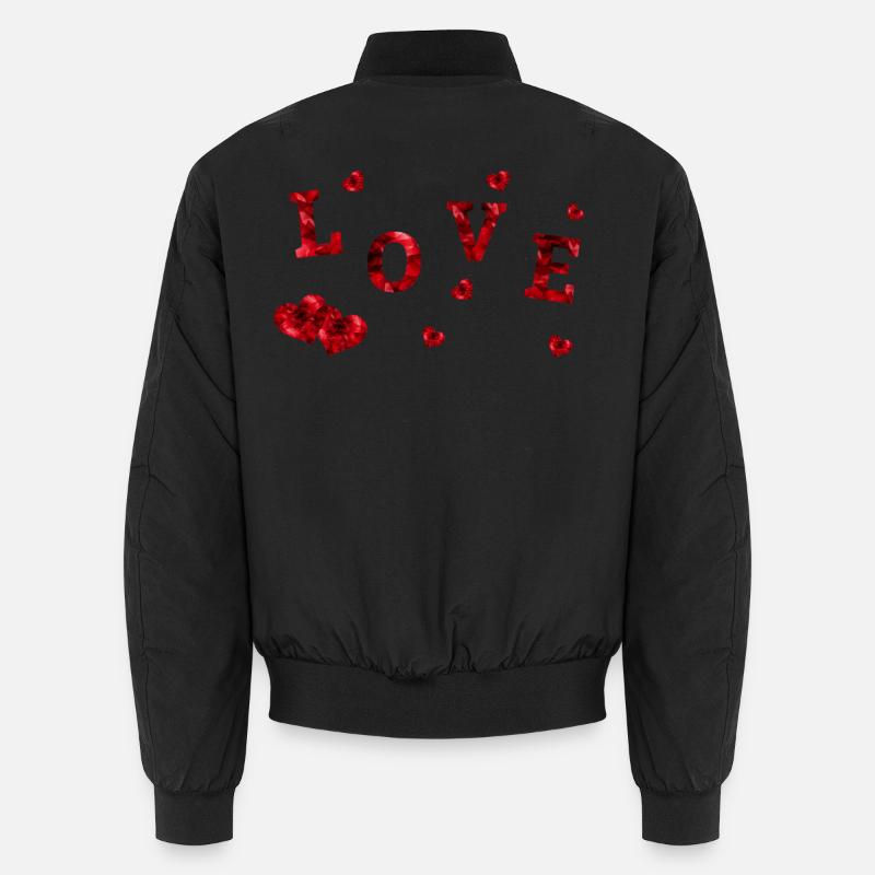 L’amour avec les grands et petits cœurs rouges # Bomber unisexe