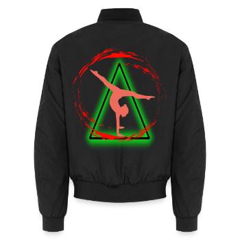 Gymnastique rythmique - Bomber unisexe - noir - Dos - AI Model Male 185 light (185cm)