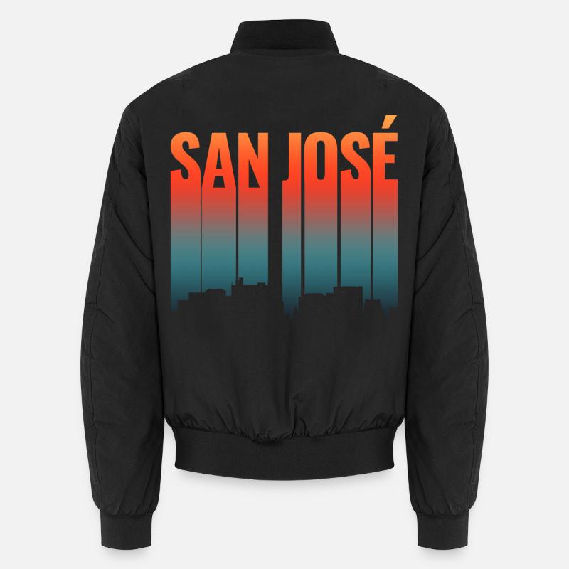 San Jose USA - Unisex Bomber Jacket - black