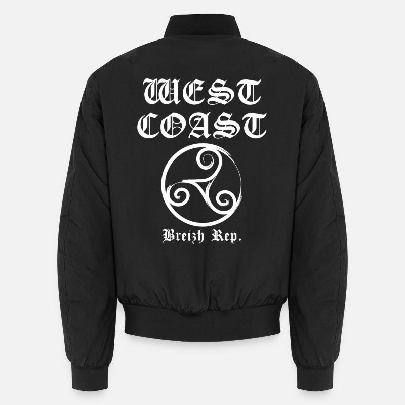 Westküste Breizh weiß - Unisex Bomberjacke - Schwarz