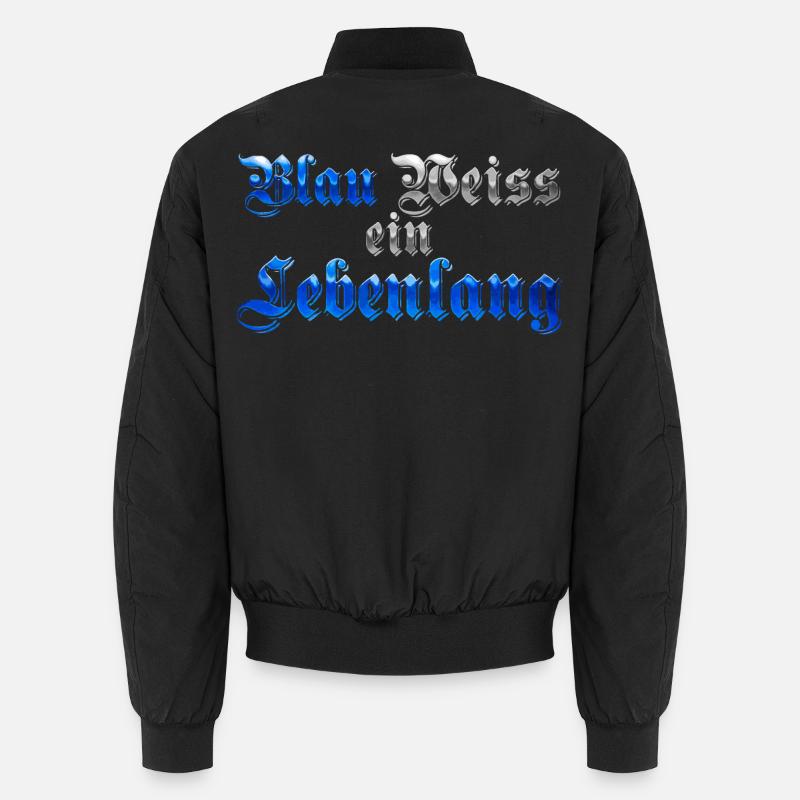 Blau Weiss ein Lebenlang - Unisex Bomberjacke - Schwarz