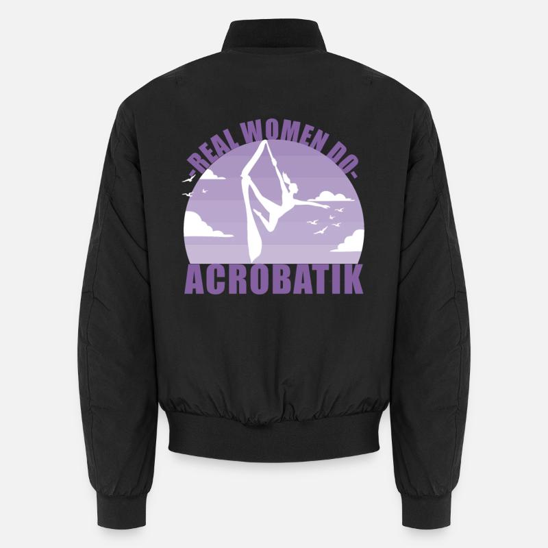 Akrobatik Luftakrobatik Acrobatik Sport Geschenk - Unisex Bomberjacke - Schwarz