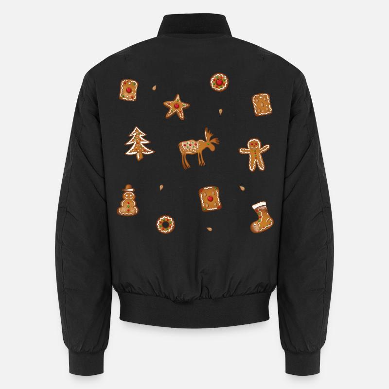 Lebkuchen Plätzchen Spekulatius - Unisex Bomberjacke - Schwarz