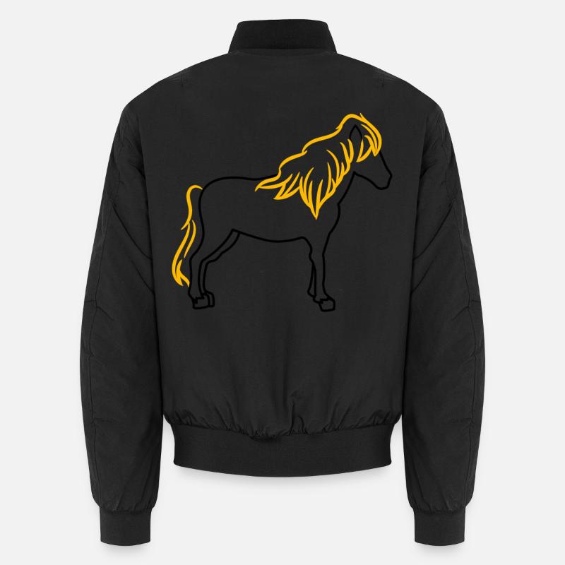 Isländer Islandpferde Pferde Pferdenarr Reiten Unisex Bomberjacke