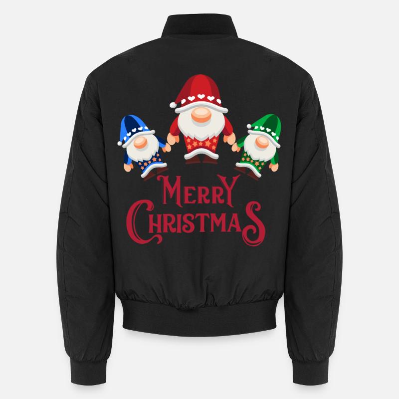Fröhliches Gnomentrio Unisex Bomberjacke