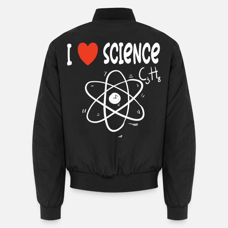 I love science - Unisex Bomber Jacket - black