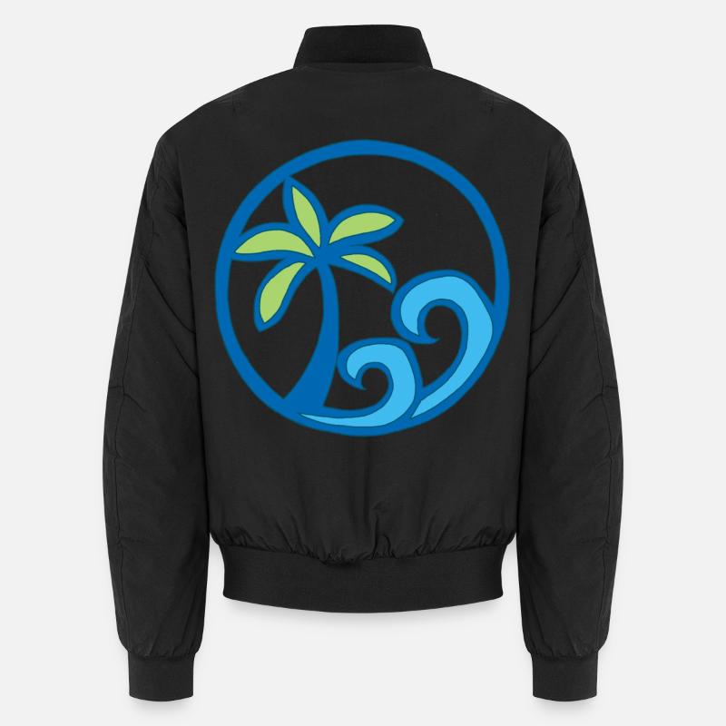 Vagues et palmier Bomber unisexe