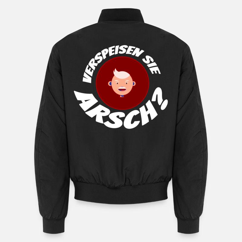 Verspeisen Sie Arsch - Lustiges Logo Fun Geschenk Unisex Bomberjacke