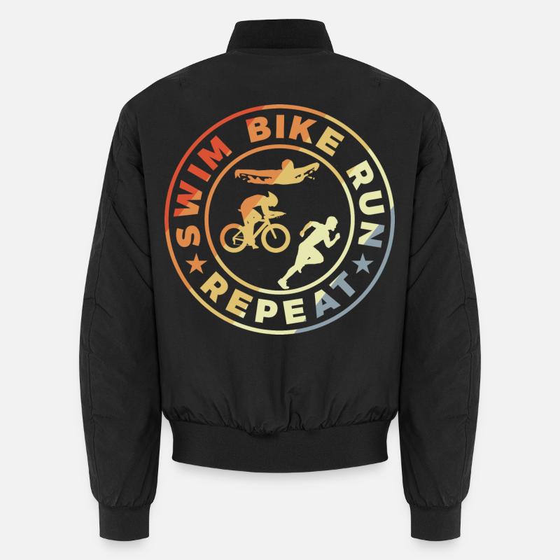 Triathlet Witziges Zitat - Unisex Bomberjacke - Schwarz