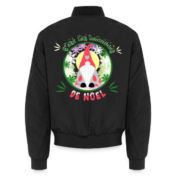 c'est les vacances de noël - Bomber unisexe - noir - Dos - AI Model Male 185 light (185cm)