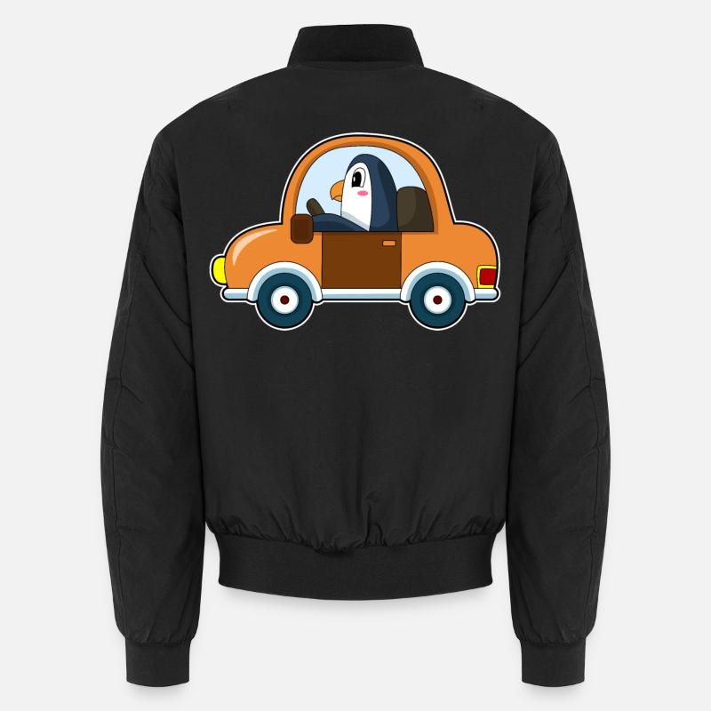 Pinguin Auto - Unisex Bomberjacke - Schwarz