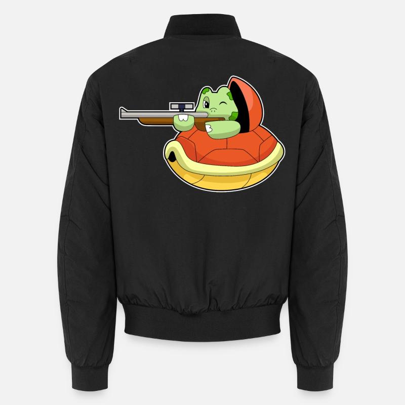 Turtle Sniper Rifle - Unisex Bomber Jacket - black