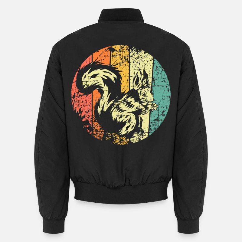 Vintage Eichhörnchen Unisex Bomberjacke