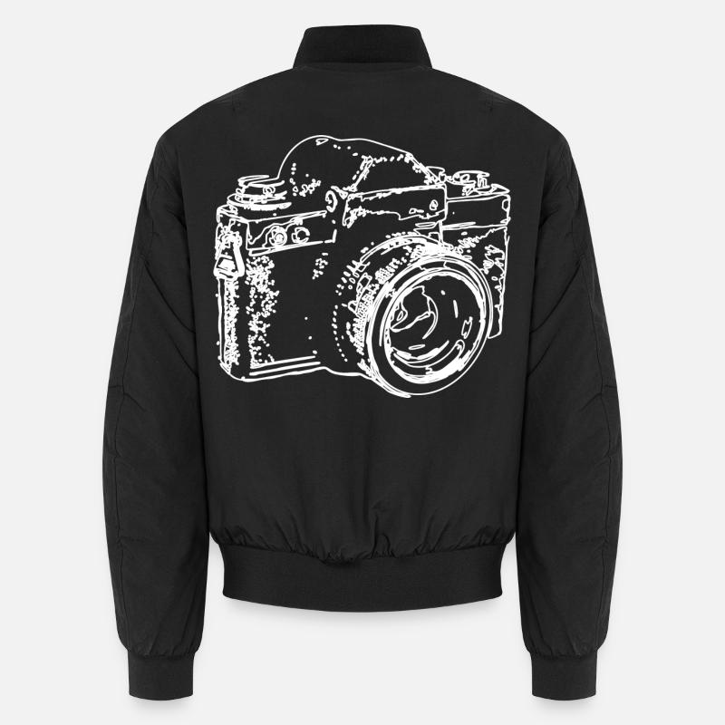 Classic Camera Sketch Unisex Bomber Jacket
