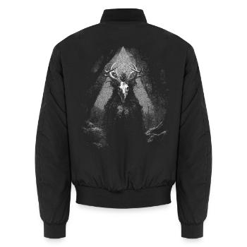 The Shaman - Unisex Bomber Jacket - black - Back - AI Model Male 185 light (185cm)