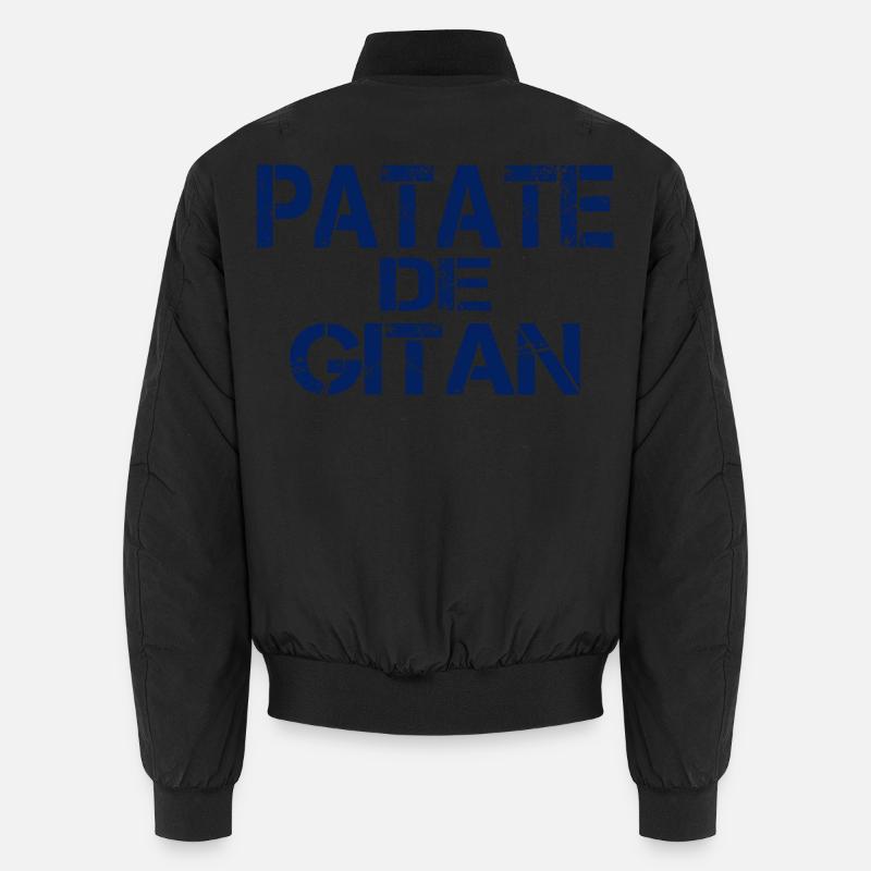 Patate GITAN bleu - Bomber unisexe - noir