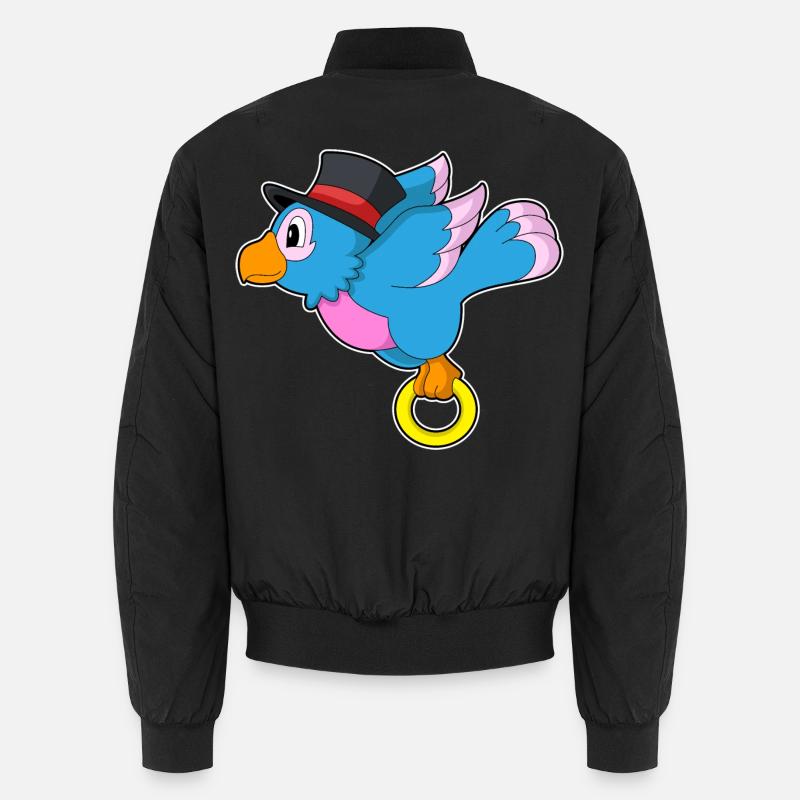 Papagei Bräutigam Ehering Hochzeit - Unisex Bomberjacke - Schwarz