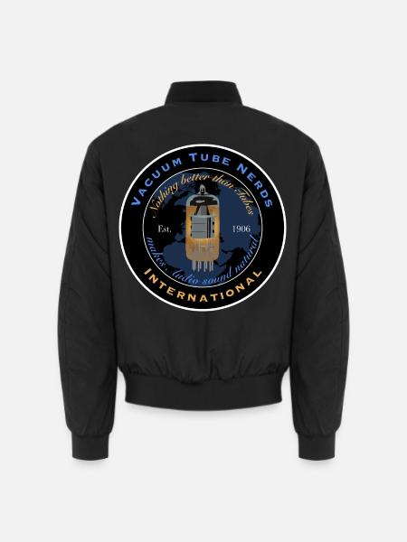 Vacuum Tube Nerds - Fantasie Club Abzeichen - Unisex Bomberjacke - Schwarz