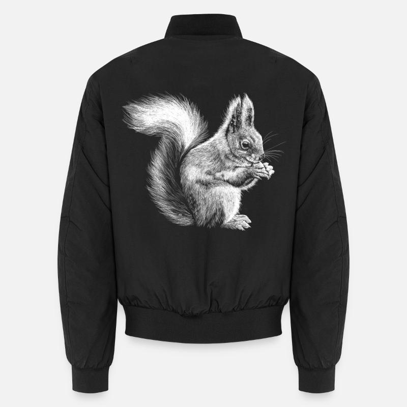 Eichhörnchen - Unisex Bomberjacke - Schwarz