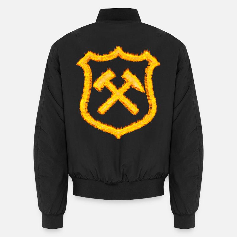 Hammer and Beater Mining Coal Gift Unisex Bomber Jacket