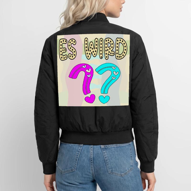 BABYSPRÜCHE - ES WIRD EIN MÄDCHEN ODER JUNGE FRAGE Unisex Bomberjacke