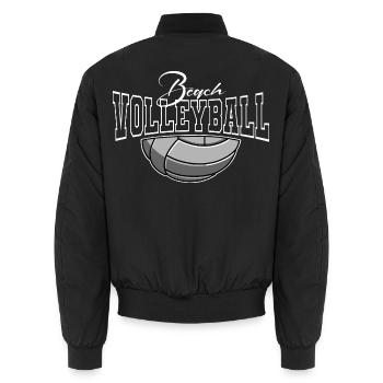 Beach-volley - Bomber unisexe - noir - Dos - AI Model Male 185 light (185cm)