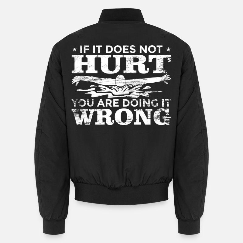 Schwimmer Spruch - Unisex Bomberjacke - Schwarz