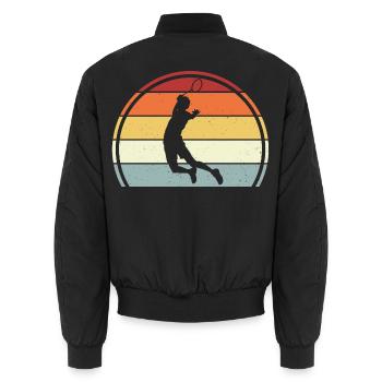 Badminton - Bomber unisexe - noir - Dos - AI Model Male 185 light (185cm)