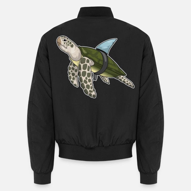 Turtle Shark Fin - Unisex Bomber Jacket - black
