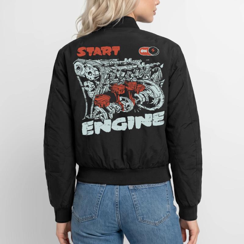 Start the engine, engine, engine Unisex Bomber Jacket