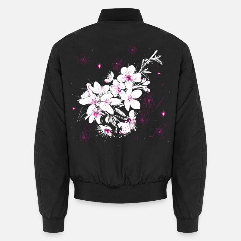 Kirschblüten Sakura Frühling - Unisex Bomberjacke - Schwarz