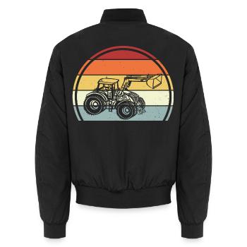 Tracteur - Bomber unisexe - noir - Dos - AI Model Male 185 light (185cm)